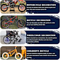 Miniatyrbild 4 av 5: 72 st ekerbeskydd ekrar hudskydd wraps fälg wraps för universell motorcykel motocross dirtbikes cykel Black