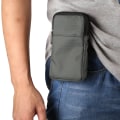 Pikkukuva 5 / 5: Matkapuhelimen vyölaukku, crossbody-matkapuhelinlaukku, ulkoilmatkalla nailon olkalaukku, vyölenkillä ja karabiinihakasella dark gray 9*16.5*3.0CM