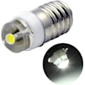 Miniatyrbillede 1 af 4: E10 LED-pære DC 3V 0,5W 6000K Hvid 200LM LED-pære til lommelygte, negativ jord (pakke med 1)