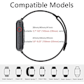 Miniatyrbillede 2 af 5: Magnetisk urrem kompatibel med Apple Watch 42mm 44mm 45mm, mesh-rem i rustfrit stål med justerbar løkke