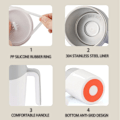 Miniatyrbild 3 av 5: Uppladdningsbar självomrörande mugg, självomrörande kaffemugg automatisk magnetisk omrörning kaffemugg självblandande kaffemugg roterande White