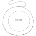 Miniatyrbild 3 av 5: Boho Sequin Beads Belly Chain Silver Evil Eye Waist Chain Sommar Strand Body Chain Smycken för Kvinnor och Flickor