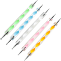 Miniatyrbilde 1 av 5: Neglekunst Dotting Verktøy, Negle Skulpturering Penn Dual Hode, 5 Deler Neglekunst Maleri Dotting Børste Verktøy for Negledesign