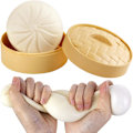 Miniatyrbild 1 av 5: Dumpling Squishy, Dumpling Stressboll, Ångad Fylld Bulle, Stressavlastande Klämmande Bulle Leksaker för Halloween-projekt, Lura Människor, Barnlek