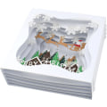 Miniatyrbilde 2 av 5: Julekort, 3D pop-up julekort, håndlaget fargerikt gratulasjonskort, gavekort med konvolutt, til datter, sønn, venn (juleeske)