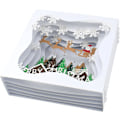 Miniatyrbillede 2 af 5: Julekort, 3D pop-up julekort, håndlavet farverigt festkort, gavekort med kuvert, til datter, søn, ven (juleæske)