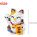 Miniatyrbillede 2 af 4: Mikro Byggeklodser Mini Kæledyrs Byggelegetøj Klodser til børn Fortune Cat Model 4569