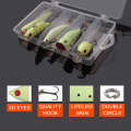 Miniatyrbillede 3 af 4: Glow Fishing Lures Bait Kit - Lys i mørke VIB Popper Crank Minnow Pencil Hard Lure med Treble Hook Natfiskeri Lures Tackle Box