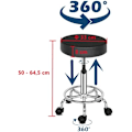 Miniatyrbilde 2 av 5: Kontorstol, 360° Rotasjon Rullestol, for Massasjesalong, Kontor, Klinikk