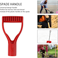 Miniatyrbilde 3 av 5: Spadhåndtak i plast, 32 mm innvendig diameter D-grep håndtaksspadehåndtak erstatning snøspade graving raking verktøy (rød)