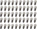 DC 50 st E10 2,5V 0,3A Varmvit Miniatyrlampa Skruvbas
