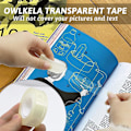 Miniatyrbild 3 av 5: 12 rullar transparenta tejprefill, transparent tejp, allround transparent glansig tejp för kontor, hem, skola