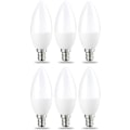 Miniatyrbillede 1 af 5: Sæt med 6 små flammeformede LED-pærer Edison-skruefatning E14 6 W (svarende til 40 W) Varm hvid Ikke-dæmpbar