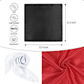 Miniatyrbild 5 av 5: Sidenkänsla Halsduk Kvadratisk Chiffon Halsduk Solid Färg Bandanas Retro Halsdukar för Kvinnor Halsduk Handväska Halsduk