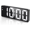 Miniatyrbild 1 av 5: Digital väckarklocka, sängbordsväckarklocka med stor LED-display, icke tickande USB/batteridriven väckarklocka