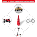Miniatyrbillede 4 af 5: 4 stk. Støvsikre dækventilhætter til biler, SUV'er, lastbiler, cykler og motorcykler (rød)