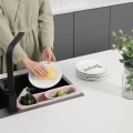 Miniatyrbild 5 av 5: Diskhoavloppsställ med expanderbar teleskopisk ställning och svampbox (havsblå)