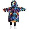 Miniatyrbillede 3 af 3: Børns Oversized Tæppe Hoodie, Sherpa Fleece Hoodie Tæppe, Piger Drenge Hættetrøje med Lommer til Småbørn