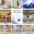 Miniatyrbild 5 av 5: Kolmonoxiddetektor, utbytbar batteridriven kolmonoxidlarmdetektor med digital display och LED-ljus