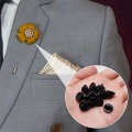 Miniatyrbilde 2 av 5: 50 stk 11,5 mm sommerfugl clutch pin backing gummi pin backing erstatning uniform låsepin suspender slips pin holder