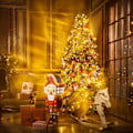 Miniatyrbilde 5 av 5: Juletrærlys, 2M * 16 grener 400 LED juletrærlys med 8 moduser og timer, for julepynt - varm hvit