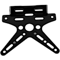 Miniatyrbild 1 av 5: Motorcykelnummerplåt, aluminiumlegering bakljus justerbar hopfällbar registreringsskylthållare, motorcykelmodifieringstillbehör (svart)