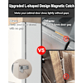 Pikkukuva 4 / 5: Kaapin oven magneetit 4 kpl Erittäin ohuet magneettiset ovien pidikkeet Liimattavat kaappimagneetit L-muotoinen magneettinen oven lukko