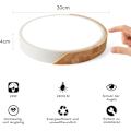 Pikkukuva 2 / 5: LED-kattovalaisin, Puinen kattovalaisin, 24W pyöreät valot, Valkoinen valo 6500K, Ø30CM