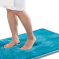 Miniatyrbillede 1 af 5: Memory Foam Bademåtte Skridsikker Absorberende Super Hyggelig Fløjls Badeværelse Tæppe til badeværelse Caribbean Sea 22" X 36"