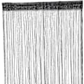 Miniatyrbillede 3 af 4: Gardiner, trådgardin, 100 x 200 cm, metal look, almindelig stroboskop, smuk dekoration, til insektgardin eller rumdeler (sort)