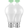 Miniatyrbild 1 av 4: B22 Bajonett LED Rörelsesensorlampa, 12W, 1020lm, Kallt Vitt 6000K, CIR > 85, IP42 Vattentät och Energisparande, Icke-Dimbar