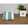 Miniatyrbild 4 av 5: Mikrofiber Diskhanddukar - 8-pack (Ränder Design Grön och Vit Färger) - Mjuk, Superabsorberande, 45 x 65 cm