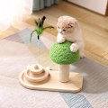Miniatyrbild 2 av 5: Katt leksaker Sisal rep Scratcher svamp Scratching Post Tree Tower trä skivspelare boll kattunge klätterställning