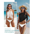 Miniatyrbild 5 av 5: 2 stycken Dam Strand Sarong Omlott Chiffong Baddräkt Omlottkjolar