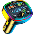 Pikkukuva 1 / 5: Bluetooth FM -lähetin autoradiosovitin MP3-soitin Handsfree Bluetooth 5.0 kaksois-USB-portit