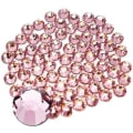 Pikkukuva 1 / 3: 576 kpl liimaa kiinnitettäviä litteitä takakiillotettuja strassitimantteja lasista kynsien koristeluun, askarteluun, vaatteisiin ja kenkiin Pink 576pcs