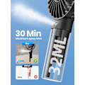Miniatyrbild 2 av 5: Bärbar Fläkt med Dimmfunktion - Uppladdningsbar Handhållen Personlig Vattenfläkt med Spray 32ml Vattentank Mini Kylande Handfläktar för Resor Black