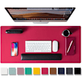 Miniatyrbild 1 av 5: Läder skrivbordsunderlägg, kontorsunderlägg, halkfri PU-läder skrivbordsunderlägg, laptop skrivbordsunderlägg, vattentätt skrivbordsunderlägg Rose Red 23.6" x 13.7"