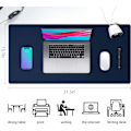 Miniatyrbillede 4 af 5: Læder Skrivebordsunderlag, Skridsikker PU Læder Skrivebordsunderlag, Laptop Skrivebordsunderlag, Vandafvisende Skrivebordsunderlag til Kontor og Hjem Dark Blue 31.5" x 15.7"