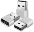 USB till USB C-adapter [3-pack], USB-adapter, USB A till USB C, iPhone-laddningskontakt, USB C-kontaktkonverter för iPhone
