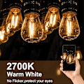 Pikkukuva 4 / 5: S14 E27 Edison LED-hehkulamppu, 2W Vintage-hehkulankalamppu, Amber, Lämmin valkoinen 2700K, 360 ° Valonsäde, Ei himmennettävä 6 kpl [Energiatehokkuusluokka G]