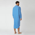 Miniatyrbilde 2 av 2: Herrepyjamas, pyjamas topper, lett bomull myk pyjamas, langarmet pyjamas, halv knapp hjemme sykehus lounge klær, xl blue XL
