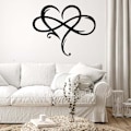Miniatyrbild 5 av 5: Infinity Heart Väggdekor Metall Väggkonst, Järnkonst Dekoration Present, Evig Kärlek Väggskulptur för Hem Sovrum Vardagsrum