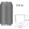 Miniatyrbilde 2 av 5: 4-pak 80 ml espressokopper, termoisolerte espressokopper med dobbel vegg, glasskaffekopper