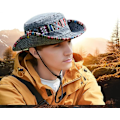 Miniatyrbild 3 av 4: Herrar Fiskehatt Sommar Solhatt UV-Skydd, Vikbar Safarihatt Herrar Vandringshinkhatt