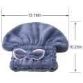 Miniatyrbilde 2 av 5: 2PC Mikrofiber Hår Tørkehetter, Ekstra Myk & Ultra Absorberende, Hurtigtørkende Hår Turban Wrap Håndklær Dusjhette for Jenter og Kvinner
