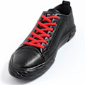 Miniatyrbillede 3 af 5: Ovale skolisser, 100 cm skolisser ovale til løbesko, basketballsko og sneakers - 1 par Red