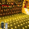Nettlys Utendørs Innendørs, 192 LED 3m x 2m Julelys Plug-in Vanntett Mesh Lyslenke med 8 Lysmoduser