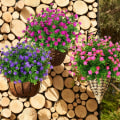 Miniatyrbild 5 av 5: Konstgjorda blommor falska utomhus UV-beständiga buxbomväxter buskar 4-pack för inomhus utomhus hängande växt