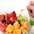 Miniatyrbilde 4 av 5: Bambusgafler, 3,5 tommer, 200 stk, Mini matspydspyd for forrett, frukt, bakverk, dessert, pynt, sandwich